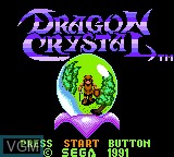 Title screen of the game Dragon Crystal on Sega Game Gear