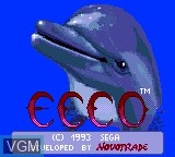 Title screen of the game Ecco the Dolphin on Sega Game Gear