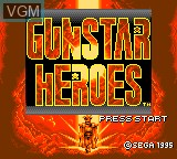 Title screen of the game Gunstar Heroes on Sega Game Gear