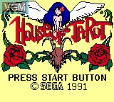 Title screen of the game Tarot no Yakata - House of Tarot on Sega Game Gear