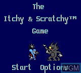 Title screen of the game Itchy & Scratchy Game, The on Sega Game Gear