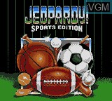Title screen of the game Jeopardy! Sports Edition on Sega Game Gear