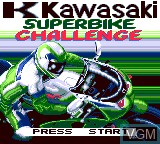 Title screen of the game Kawasaki Superbike Challenge on Sega Game Gear