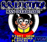 Title screen of the game Man Overboard! on Sega Game Gear