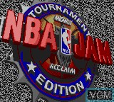 Title screen of the game NBA Jam Tournament Edition on Sega Game Gear