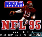 Title screen of the game NFL '95 on Sega Game Gear