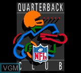 Title screen of the game NFL Quarterback Club on Sega Game Gear