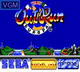 Title screen of the game OutRun Europa on Sega Game Gear