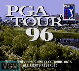 Title screen of the game PGA Tour 96 on Sega Game Gear