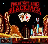 Title screen of the game Poker Face Paul's Blackjack on Sega Game Gear