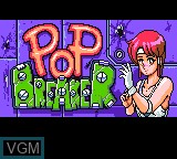 Title screen of the game Pop Breaker on Sega Game Gear