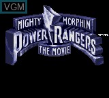 Title screen of the game Mighty Morphin Power Rangers - The Movie on Sega Game Gear