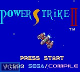 Title screen of the game Power Strike II on Sega Game Gear