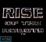 Title screen of the game Rise of the Robots on Sega Game Gear