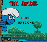Title screen of the game Smurfs, The on Sega Game Gear