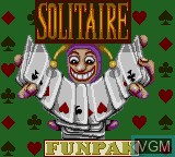 Title screen of the game Solitaire FunPak on Sega Game Gear