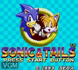 Title screen of the game Sonic & Tails on Sega Game Gear