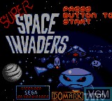 Title screen of the game Super Space Invaders on Sega Game Gear