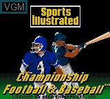 Title screen of the game Sports Illustrated - Championship Football & Baseball on Sega Game Gear