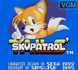 Title screen of the game Tails no Sky Patrol on Sega Game Gear