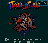 Title screen of the game TaleSpin on Sega Game Gear