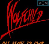 Title screen of the game Wolfchild on Sega Game Gear