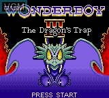 Title screen of the game Wonder Boy - The Dragon's Trap on Sega Game Gear