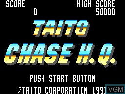 Title screen of the game Chase H.Q. on Sega Game Gear