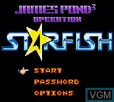 Title screen of the game James Pond 3 - Operation Starfish on Sega Game Gear