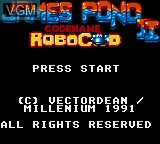 Title screen of the game James Pond 2 - Codename RoboCod on Sega Game Gear