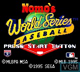 Title screen of the game Nomo Hideo no World Series Baseball on Sega Game Gear