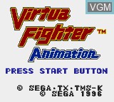 Title screen of the game Virtua Fighter Animation on Sega Game Gear