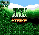 Title screen of the game Jungle Strike on Sega Game Gear