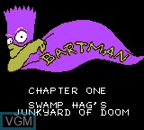 Menu screen of the game Simpsons, The - Bartman Meets Radioactive Man on Sega Game Gear