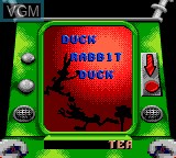 Menu screen of the game Bugs Bunny in Double Trouble on Sega Game Gear