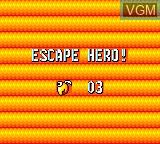 Menu screen of the game Dynamite Headdy on Sega Game Gear