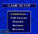 Menu screen of the game Madden NFL 95 on Sega Game Gear