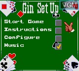 Menu screen of the game Poker Face Paul's Gin on Sega Game Gear