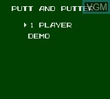 Menu screen of the game Putt & Putter on Sega Game Gear