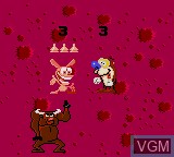 Menu screen of the game Quest for the Shaven Yak starring Ren & Stimpy on Sega Game Gear