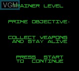 Menu screen of the game RoboCop Versus The Terminator on Sega Game Gear