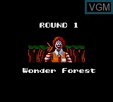 Menu screen of the game Donald no Magical World on Sega Game Gear