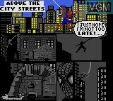 Menu screen of the game Spider-Man / X-Men - Arcade's Revenge on Sega Game Gear