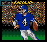 Menu screen of the game Sports Illustrated - Championship Football & Baseball on Sega Game Gear