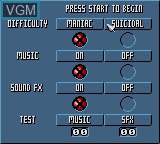 Menu screen of the game X-Men - Mojo World on Sega Game Gear