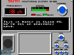 Menu screen of the game Chase H.Q. on Sega Game Gear