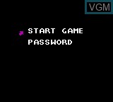 Menu screen of the game Cosmic Spacehead on Sega Game Gear