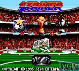 Menu screen of the game Striker on Sega Game Gear