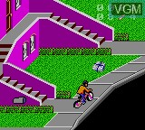 In-game screen of the game Paperboy 2 on Sega Game Gear