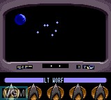 In-game screen of the game Star Trek - The Next Generation - Advanced Holodeck Tutorial on Sega Game Gear